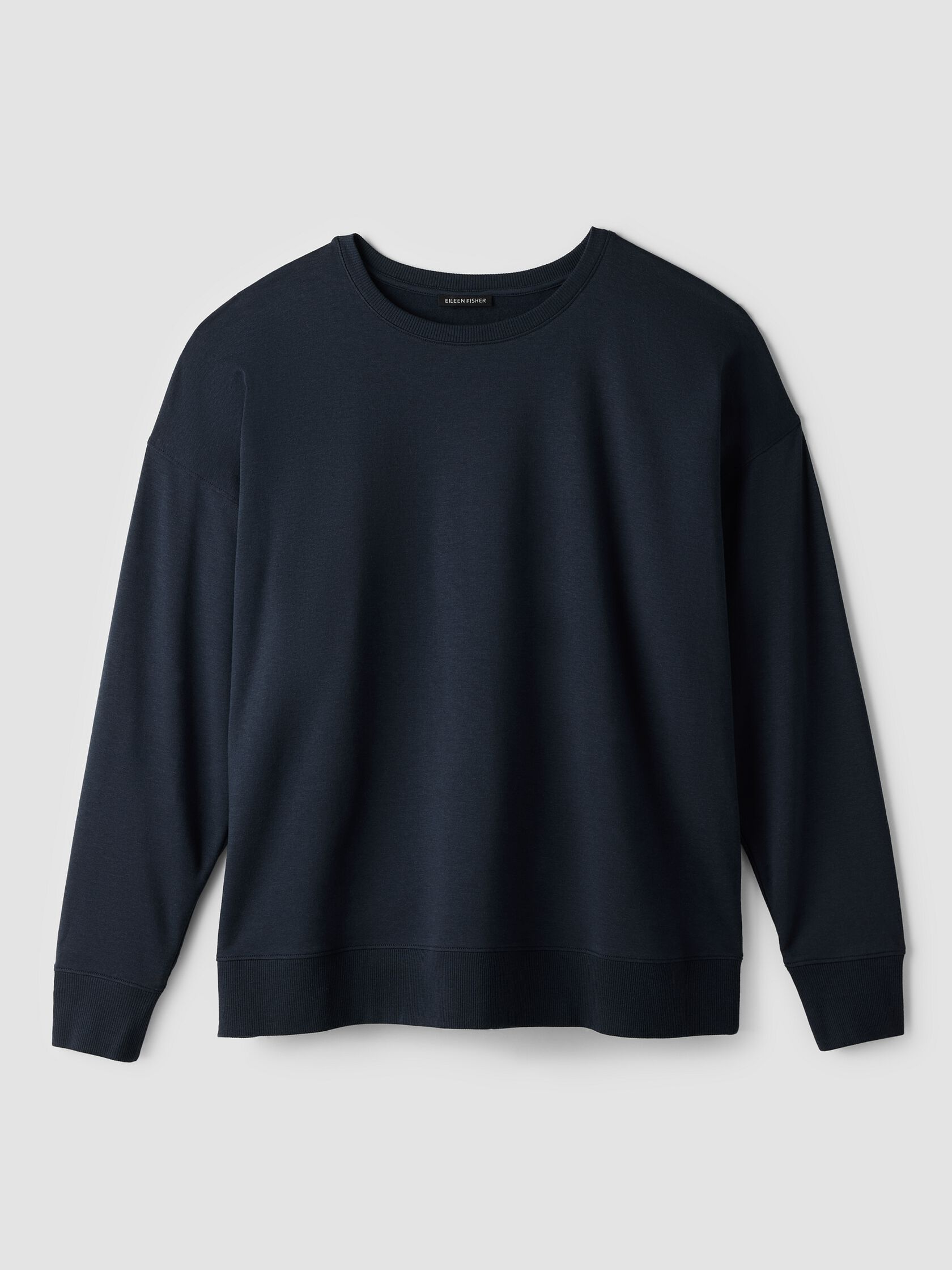 Cozy Brushed Terry Hug Crew Neck Long Top