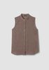 Organic Cotton Microstripe Pucker Sleeveless Shirt
