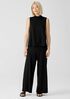 Stretch Jersey Knit Mock Neck Tank