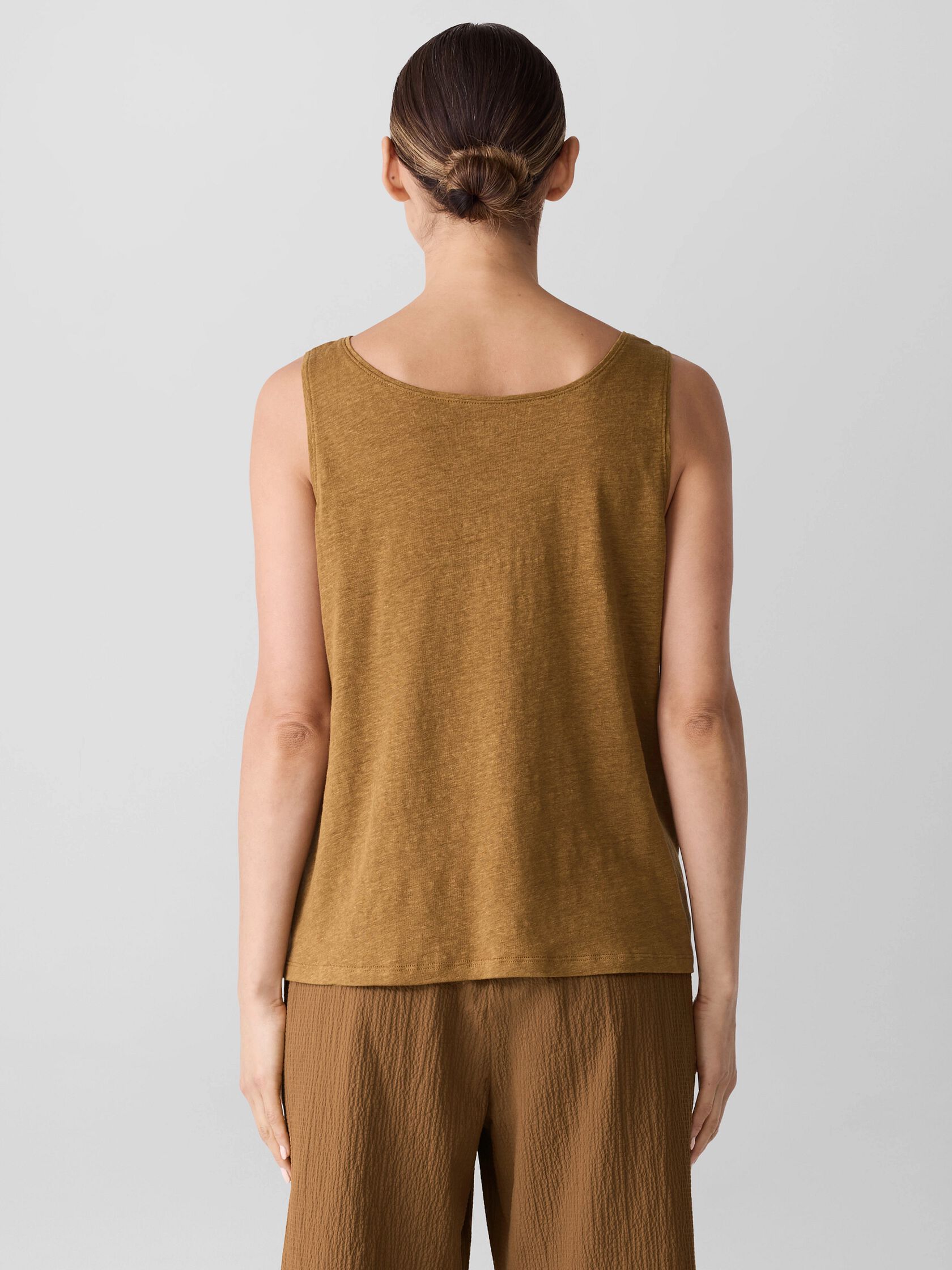 Organic Linen Jersey Scoop Neck Tank