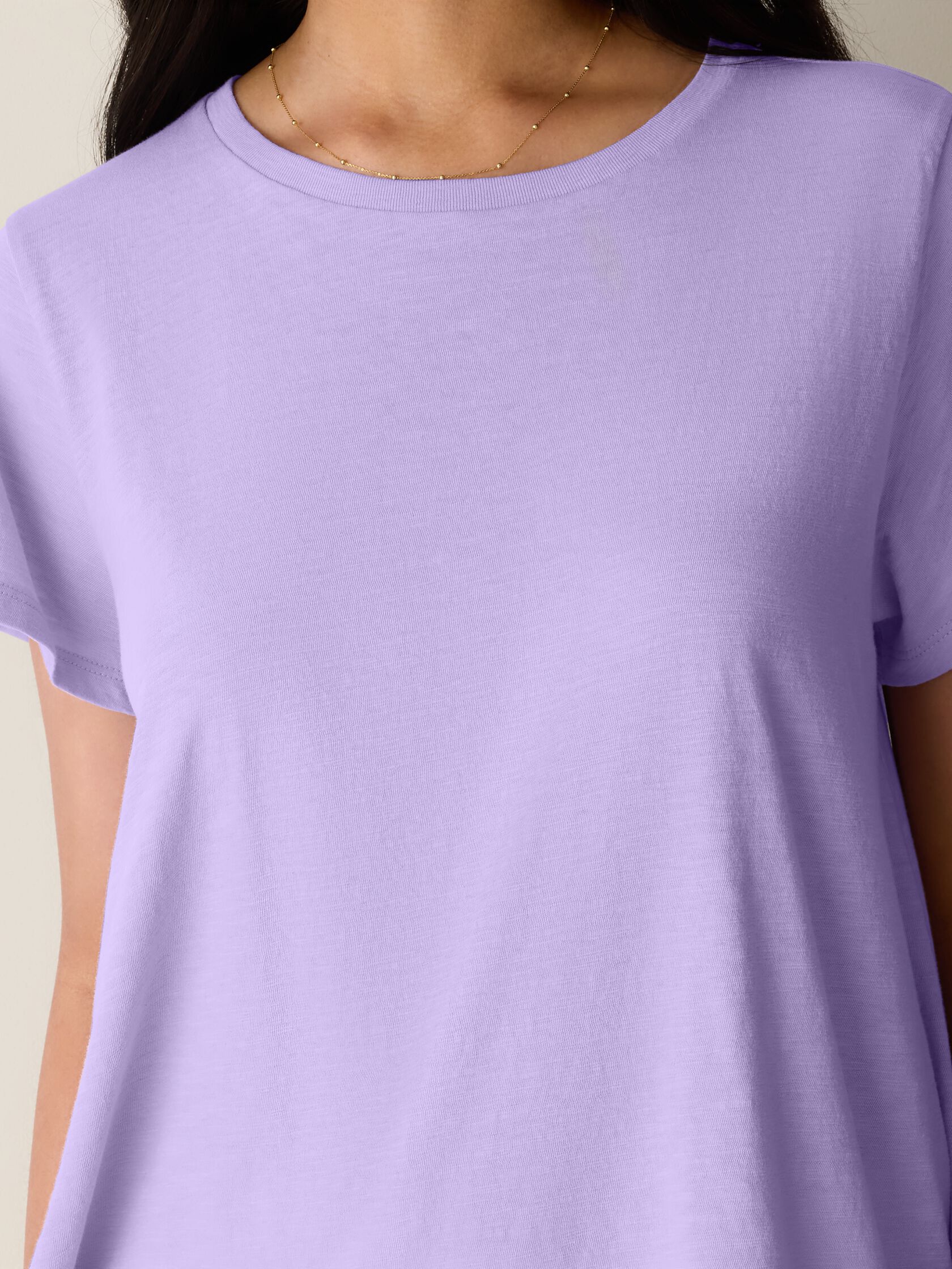 Organic Cotton Slubby Jersey Crew Neck Tee