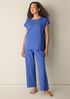 Organic Cotton Interlock Jewel Neck Sleep Tee