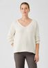 Peruvian Organic Cotton Crimp V-Neck Top