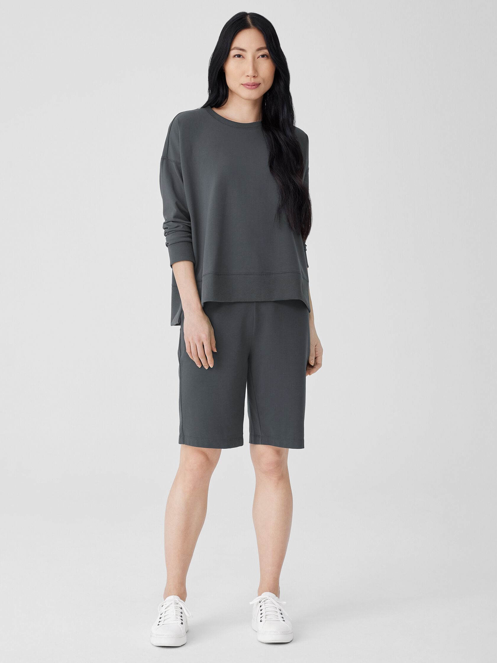 Pima Cotton Stretch Jersey Walking Shorts