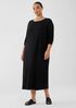 Stretch Jersey Knit Jewel Neck Dress