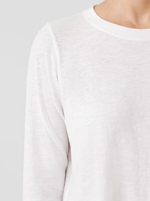 Organic Cotton Slub Crew Neck Top