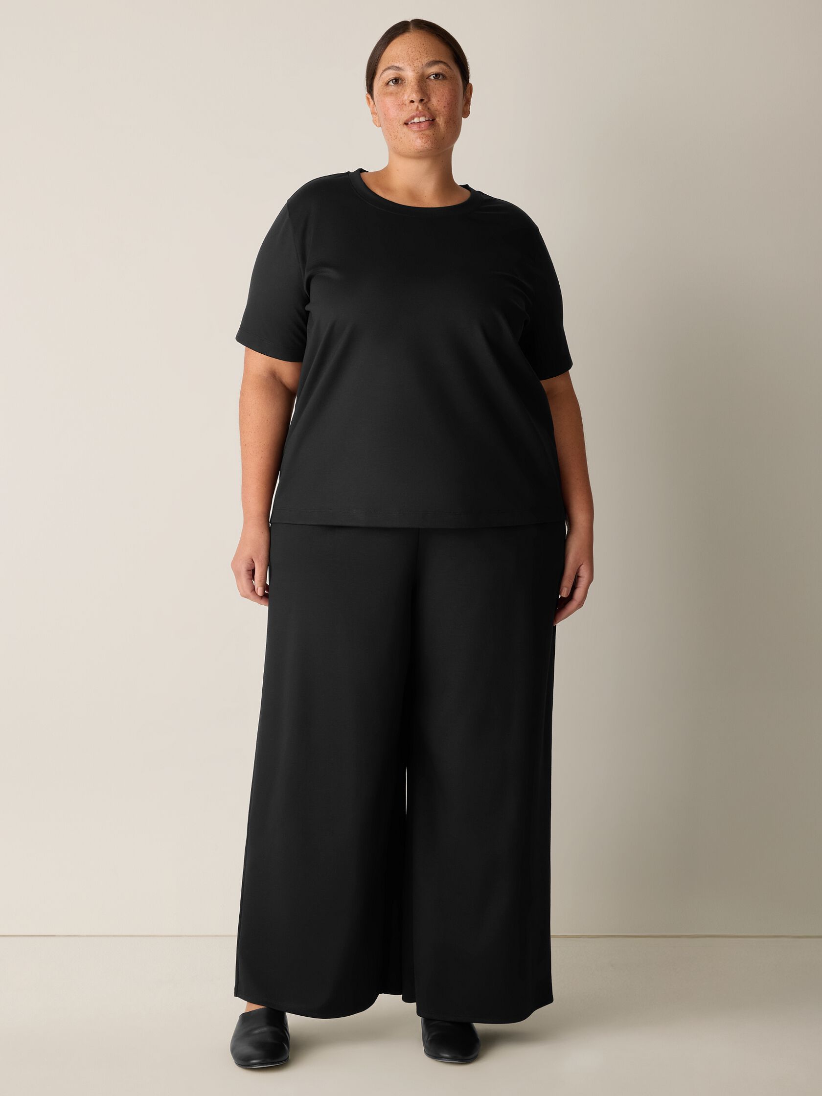 Lightweight Ponte Crew Neck Tee