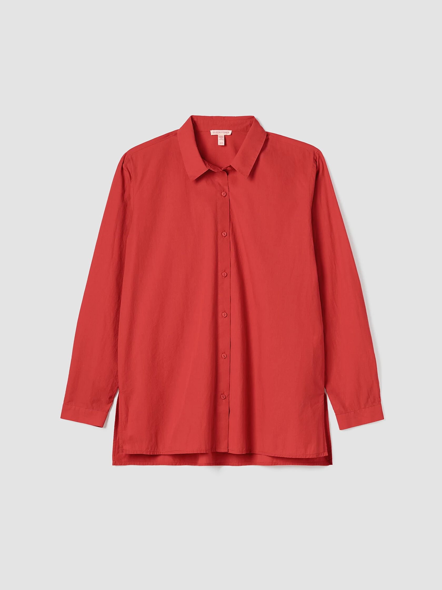 Washed Organic Cotton Poplin Classic Collar Shirt
