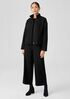 Cotton Boucle Knit Stand Collar Jacket