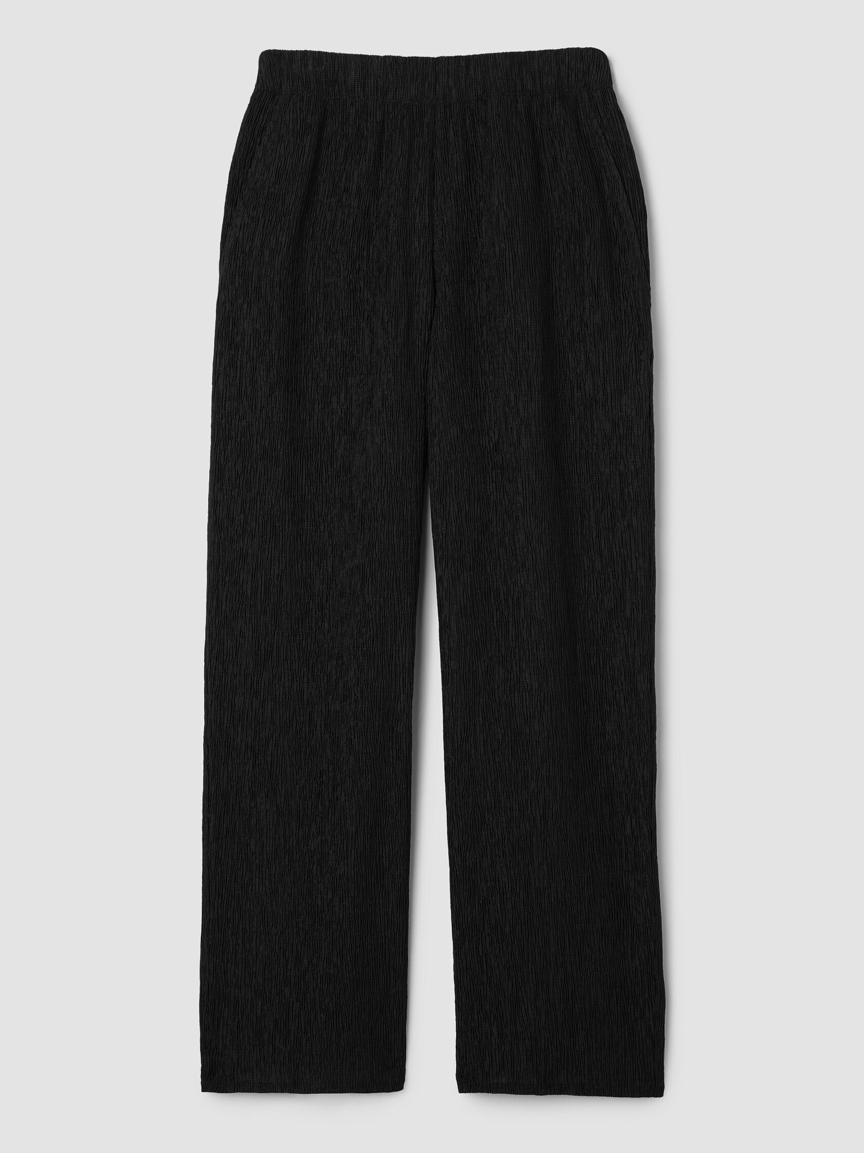 Woven Pliss&eacute; Straight Pant