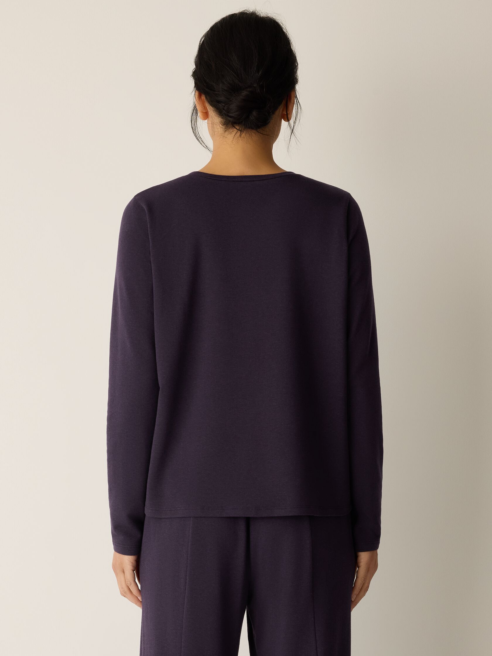 Cozy Brushed Terry Hug Crew Neck Top