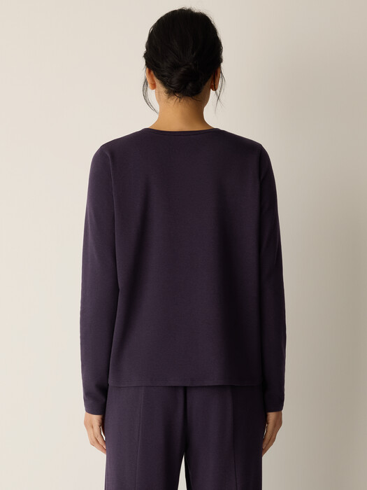 Cozy Brushed Terry Hug Crew Neck Top