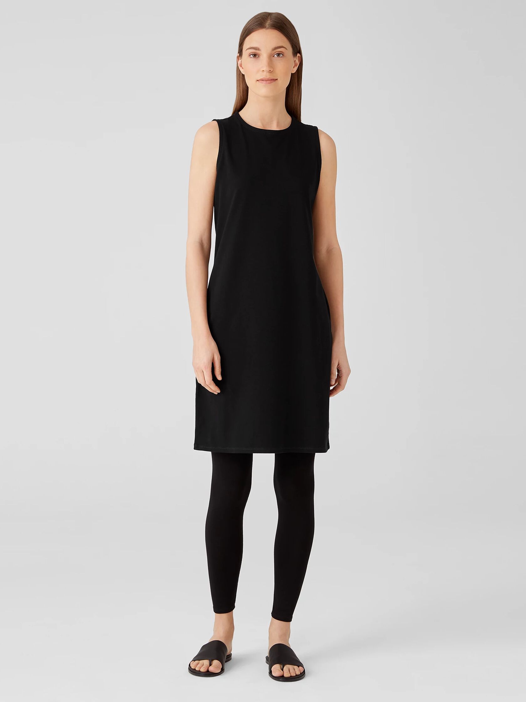 Traceable Cotton Jersey Racer-Back Tank Dress