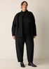 Lightweight Boiled Wool Stand Collar Jacket in Regenerative Wool