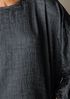 Dimensional Silk Jacquard Round Neck Top