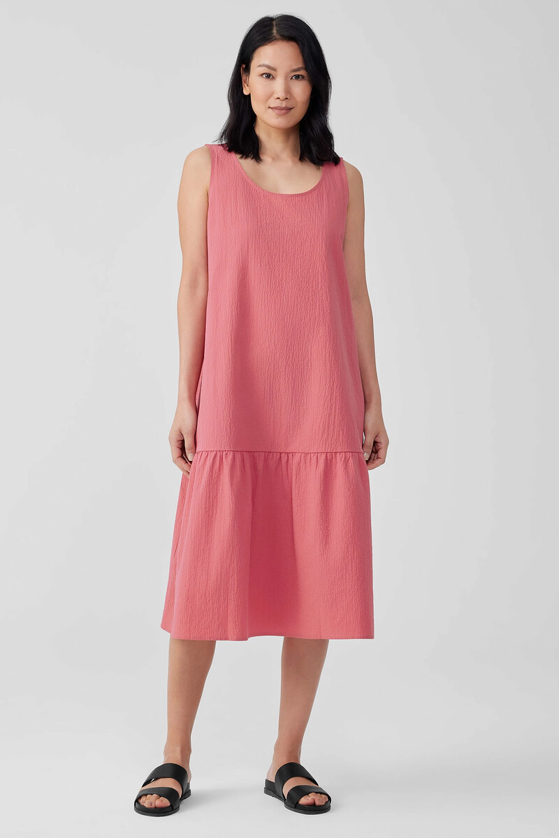 Organic Cotton Pucker Tiered Dress Organic Cotton Pucker Tiered Dress