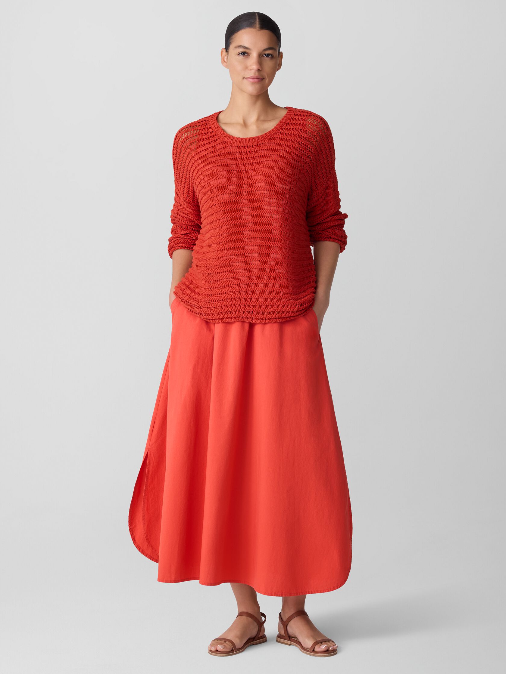 Peruvian Organic Cotton Cord Crew Neck Top