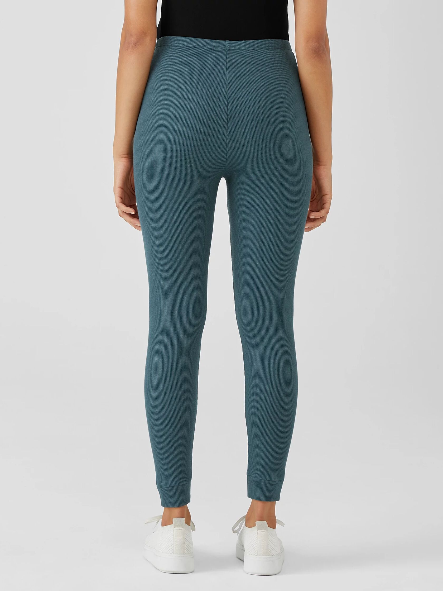 Cozy Waffle Knit High-Waisted Leggings | EILEEN FISHER