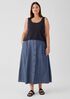 Airy Organic Cotton Twill A-Line Skirt