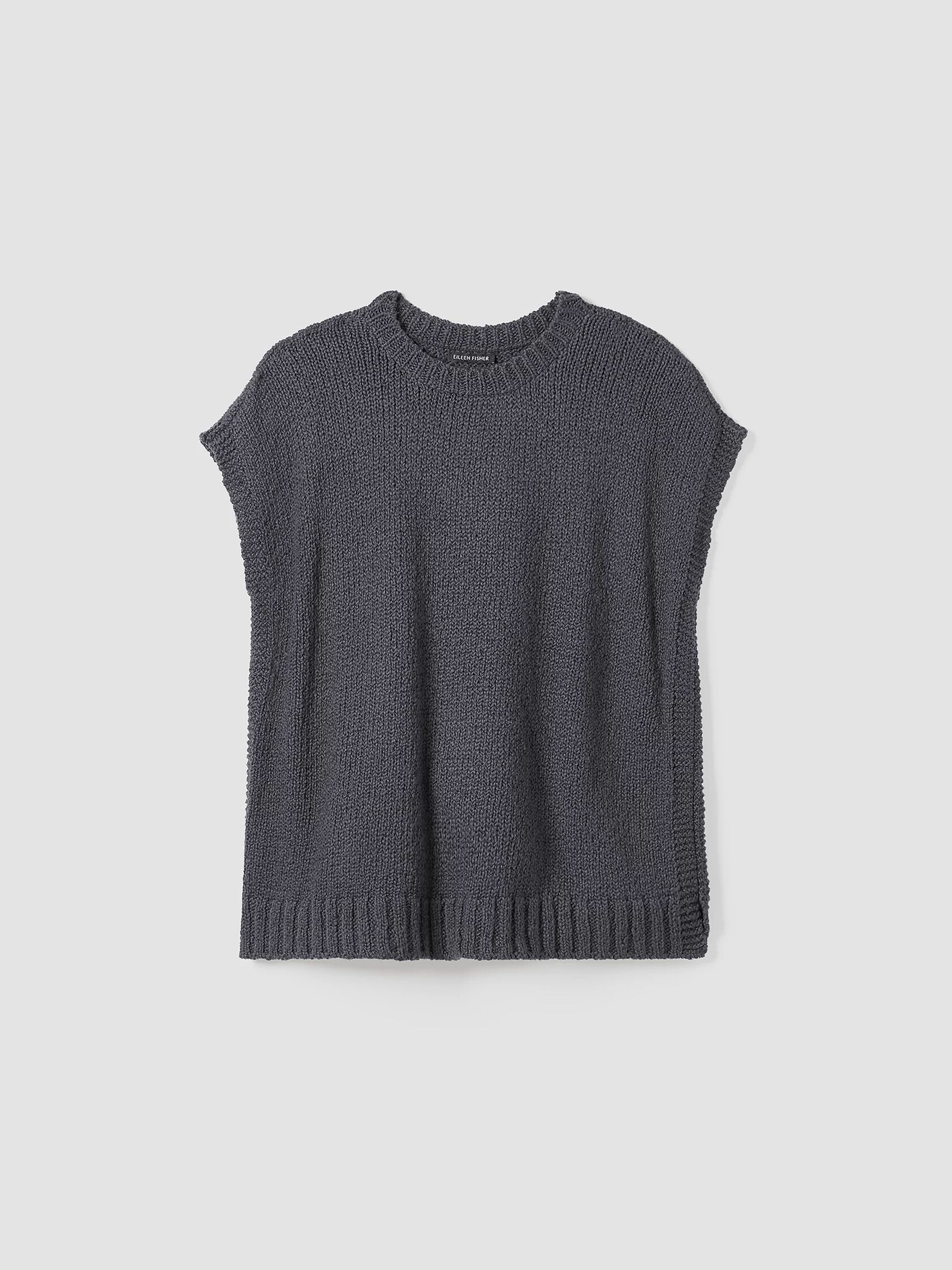 Peruvian Organic Cotton Crimp Crew Neck Top