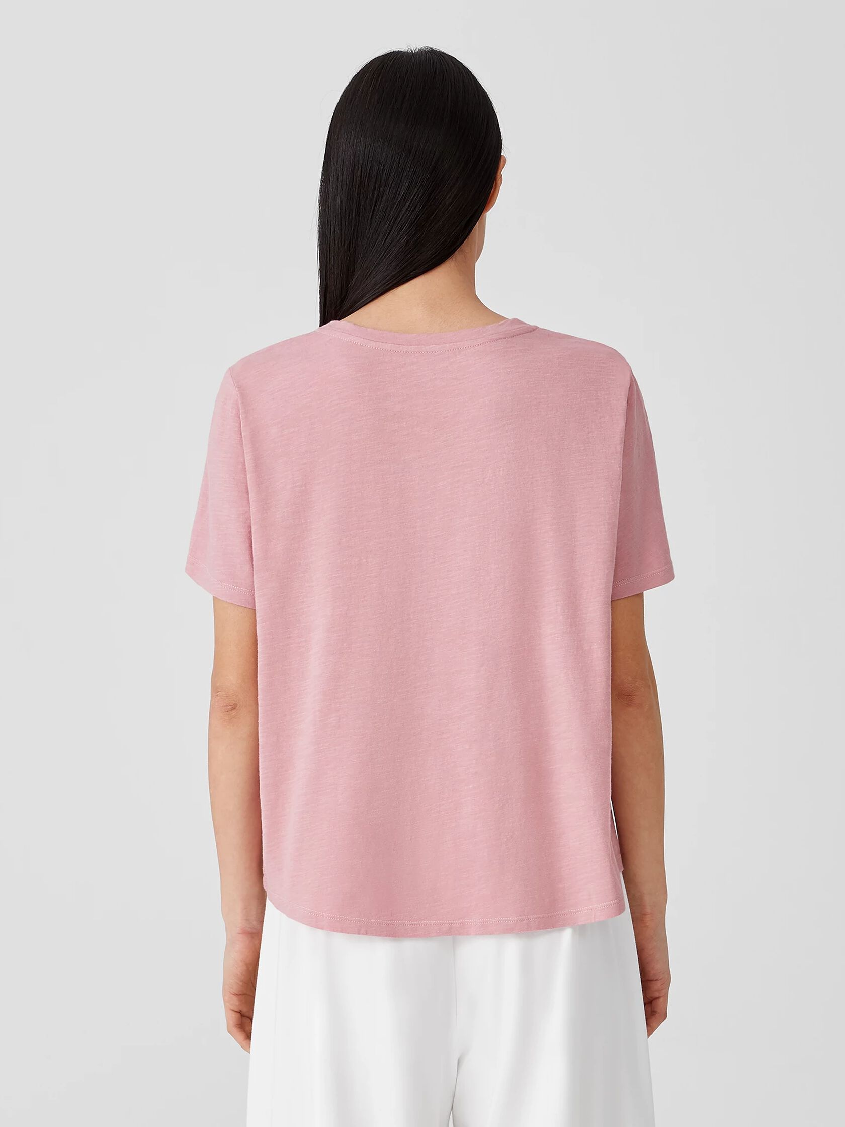 Organic Cotton Slub Tee EILEEN FISHER