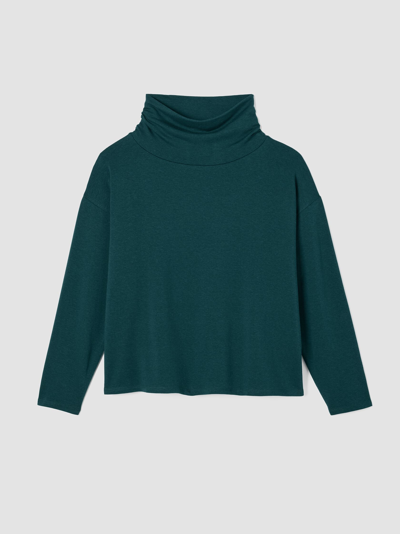 Cozy Brushed Terry Hug Funnel Neck Top