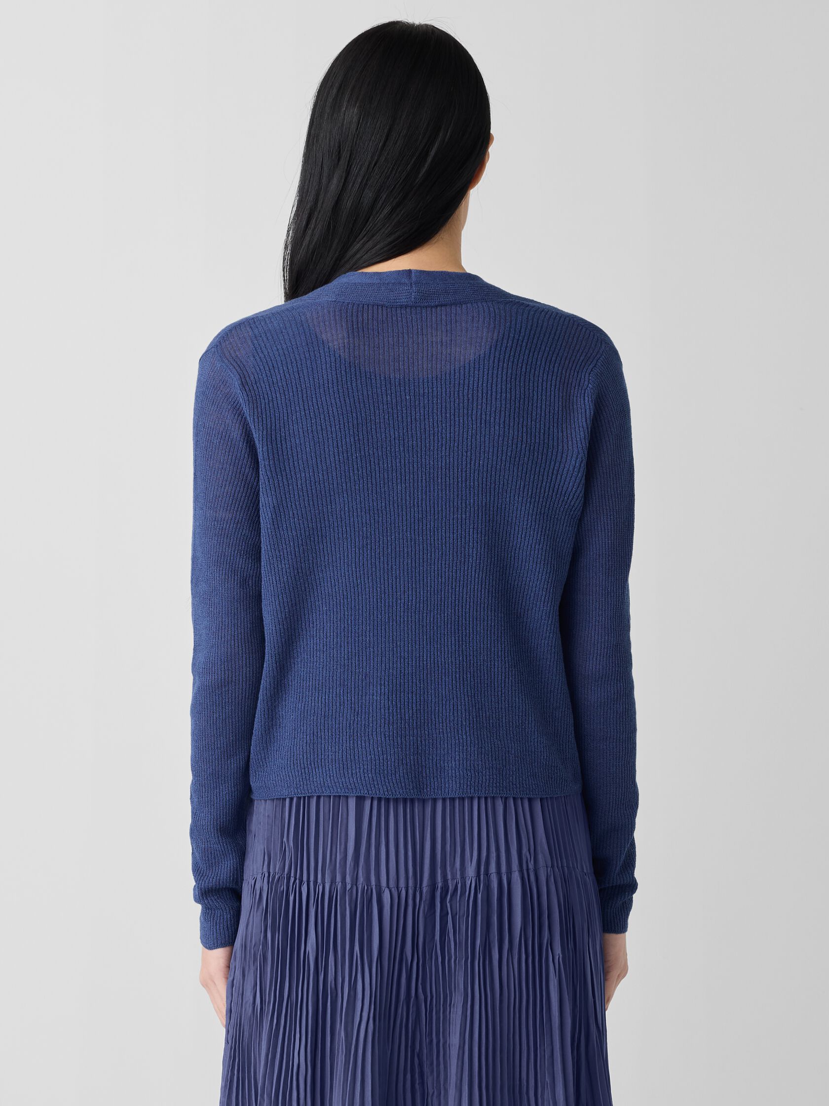 Organic Linen Cotton Cropped Cardigan