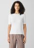 Organic Cotton Stretch Rib Crew Neck Top