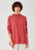 Recycled Cashmere Wool Mock Neck Box-Top