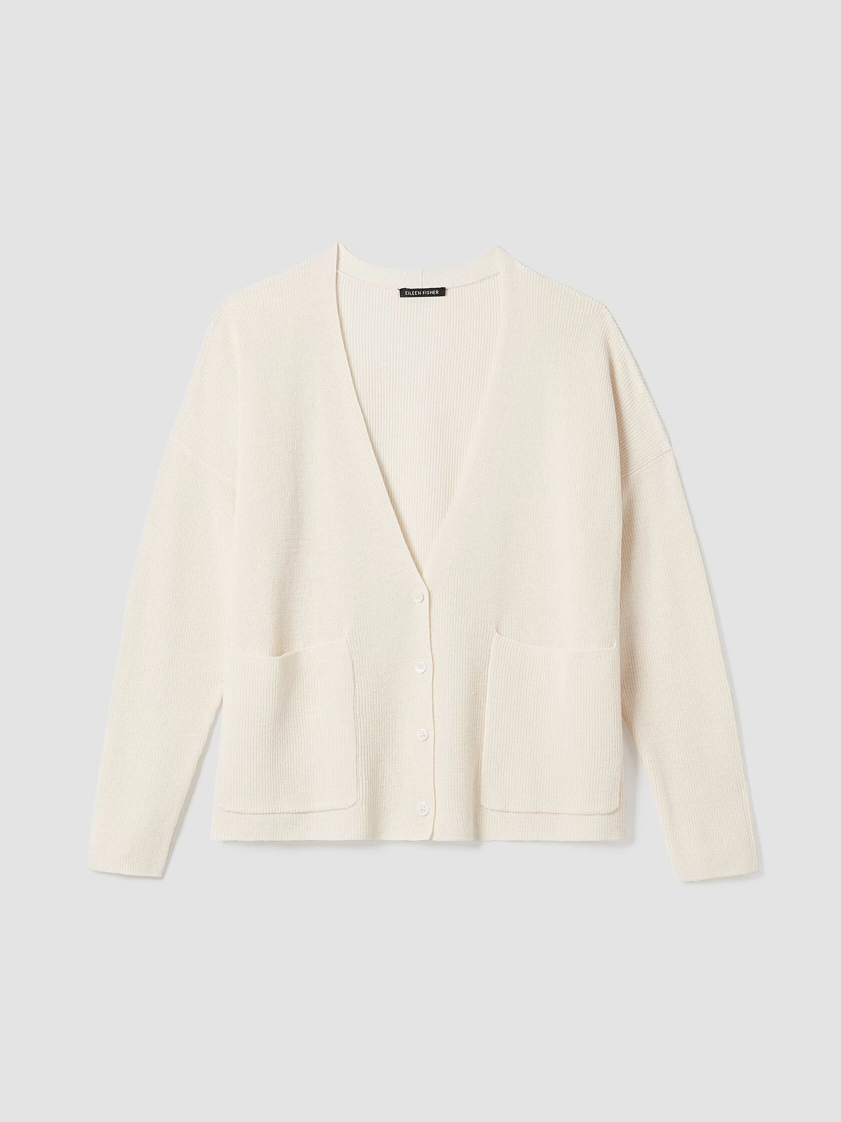 Organic Linen Cotton V-Neck Cardigan