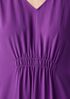 Silk Georgette Crepe V-Neck Dress