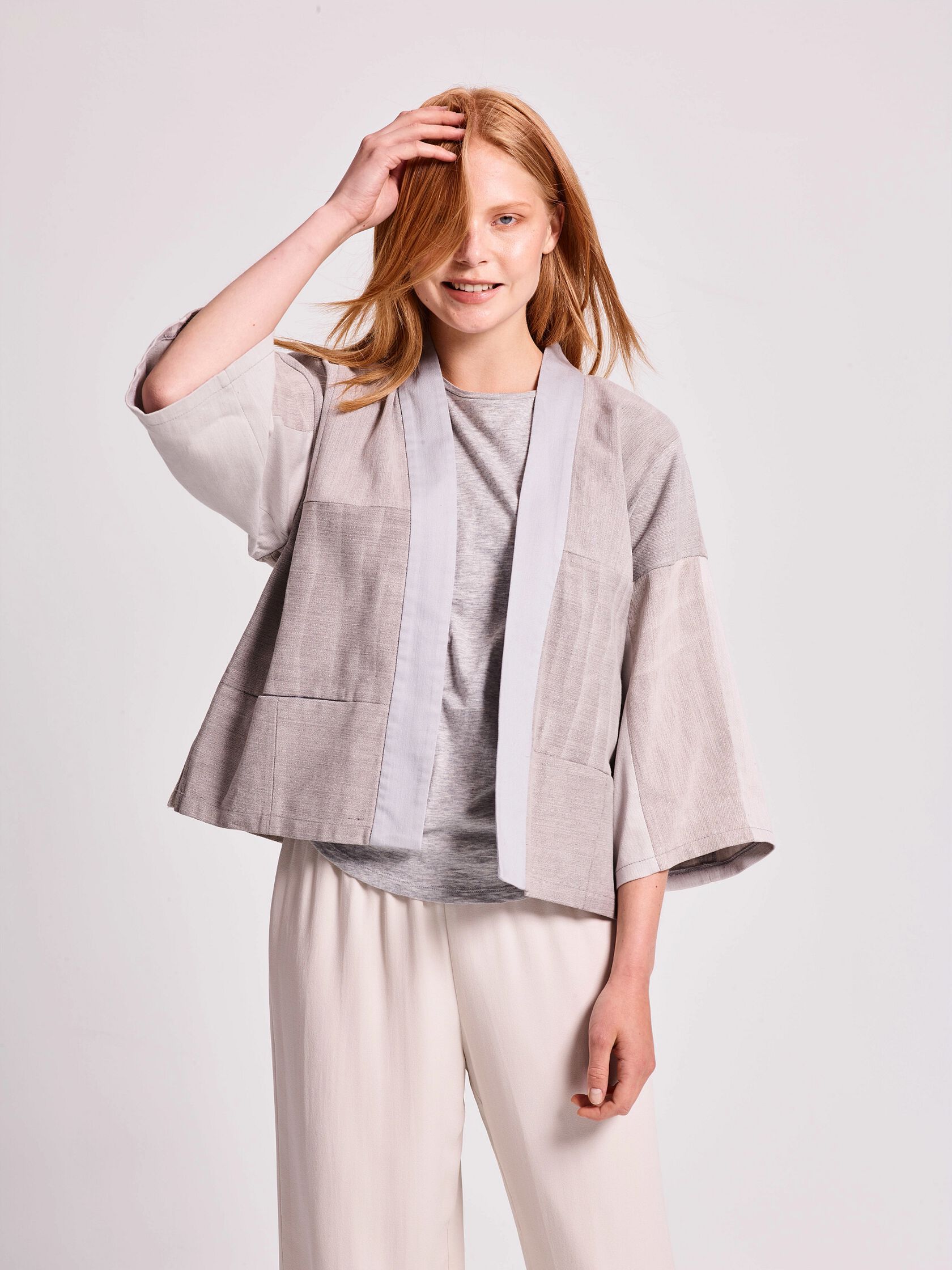 System Organic Cotton Jersey Melange Elbow-Sleeve Tee