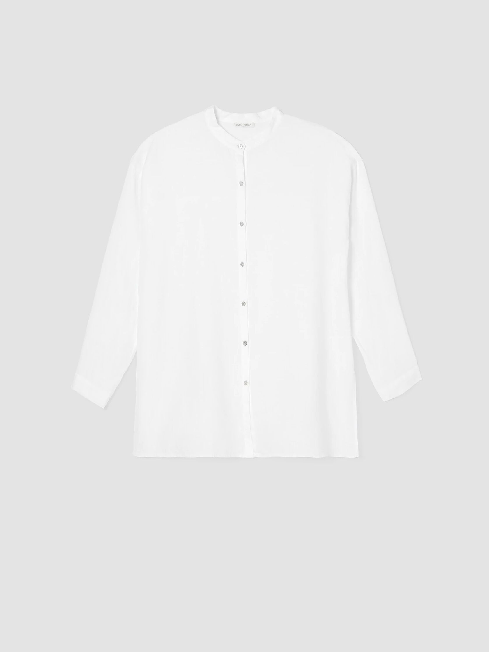 Organic Handkerchief Linen Mandarin Collar Shirt