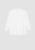 Organic Handkerchief Linen Mandarin Collar Shirt