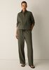 Slubby Organic Cotton Linen Full-Length Straight Pant