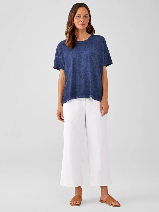 Organic Cotton Hazy Slub Crew Neck Tee