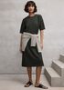 Garment-Dyed Organic Cotton Terry Crew Neck Dress