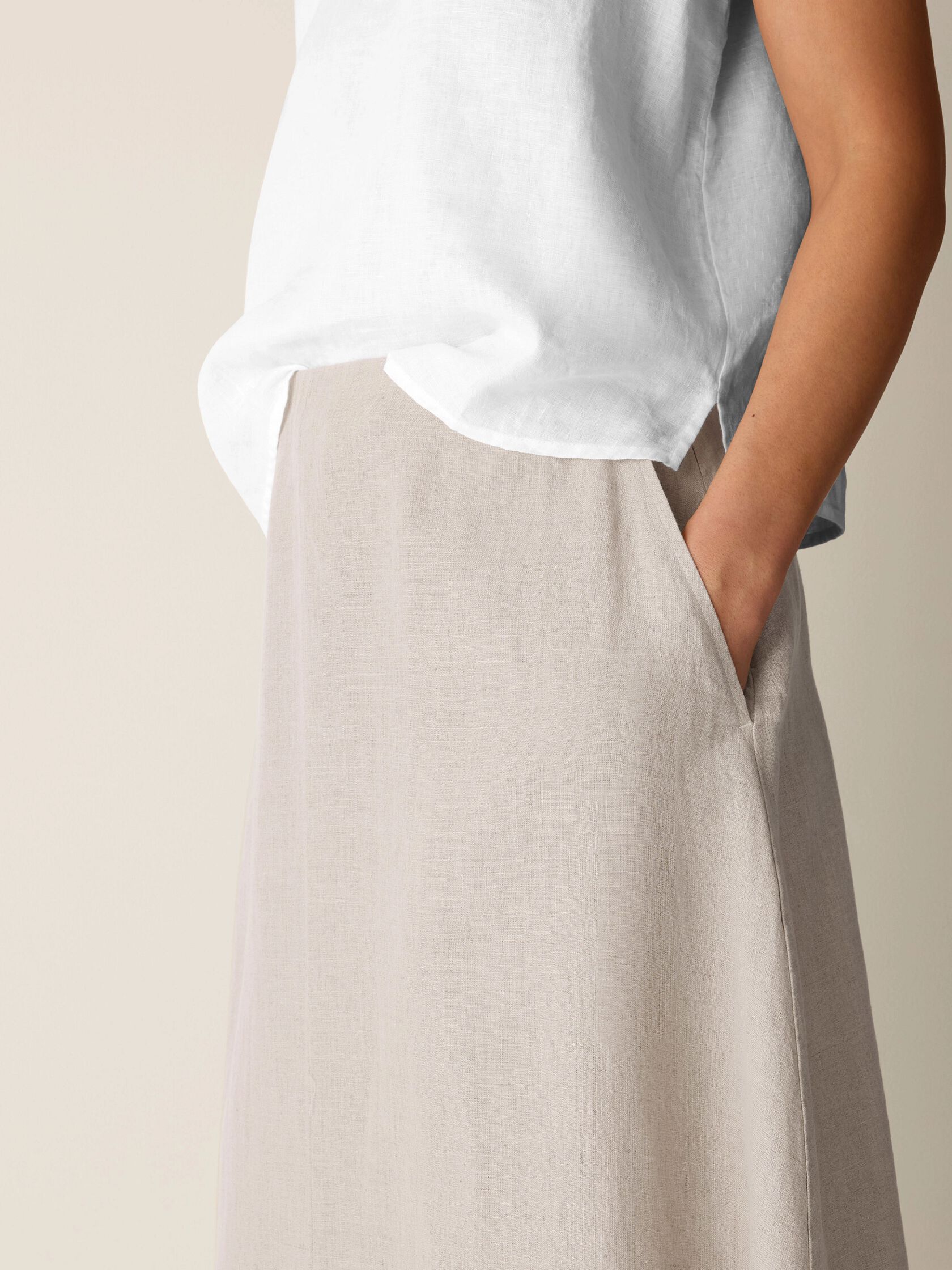 Organic Linen Half-Circle Skirt