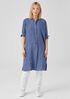 Washed Organic Linen Delave Shirtdress