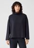 Cozy Brushed Terry Hug Funnel Neck Box-Top