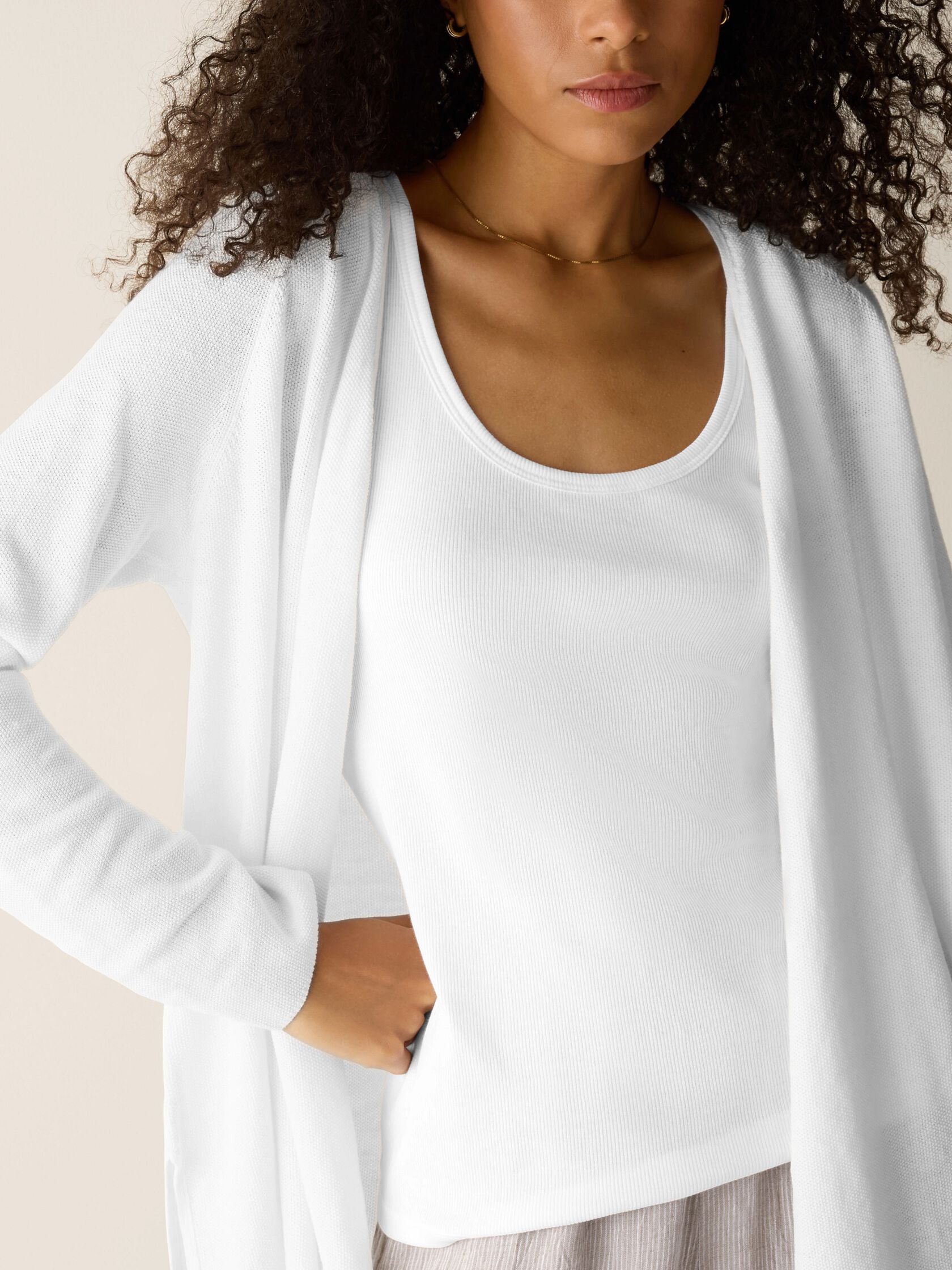 Organic Linen Cotton Wrap Cardigan
