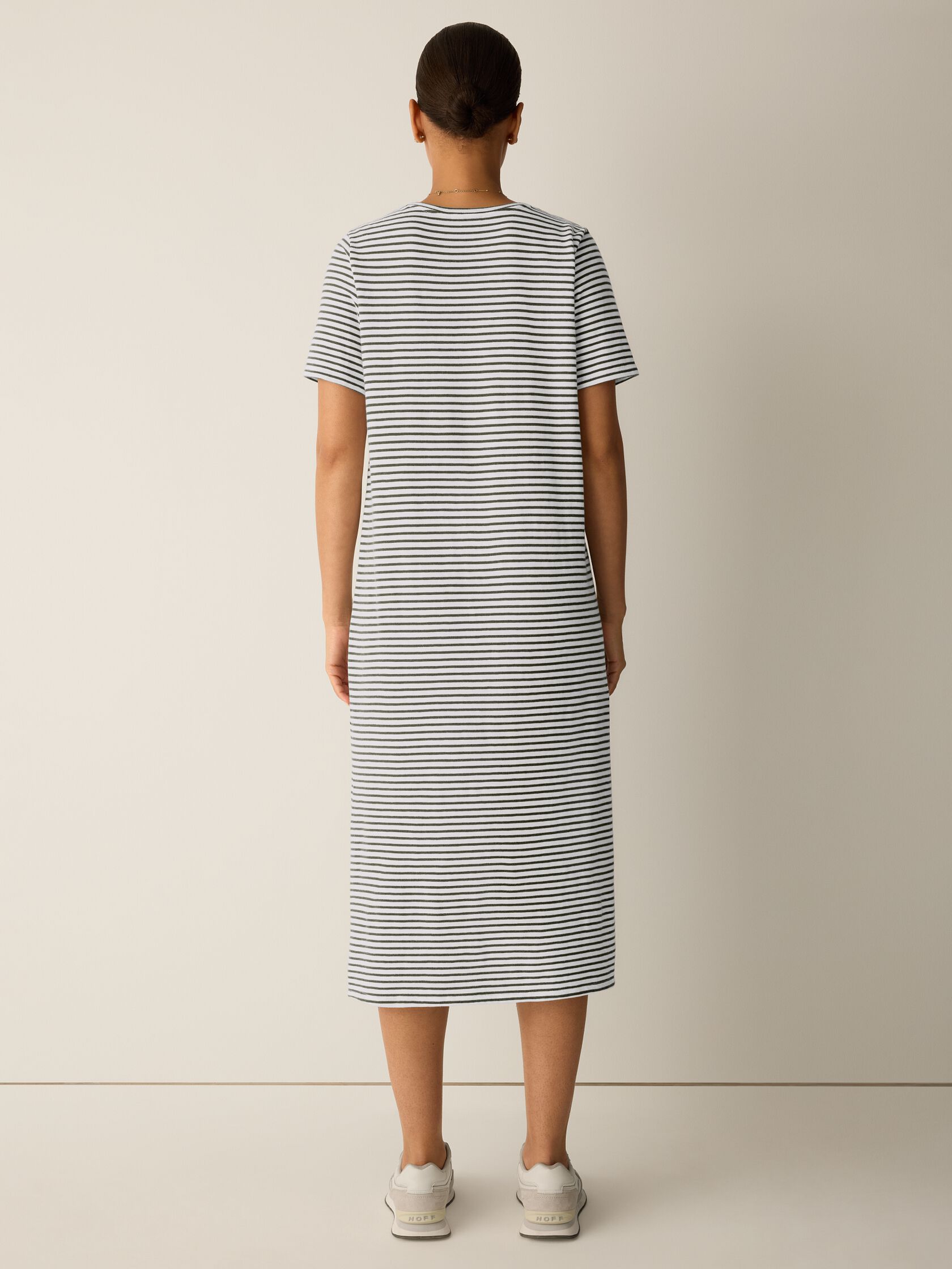 Striped Organic Cotton Slub Tee Dress