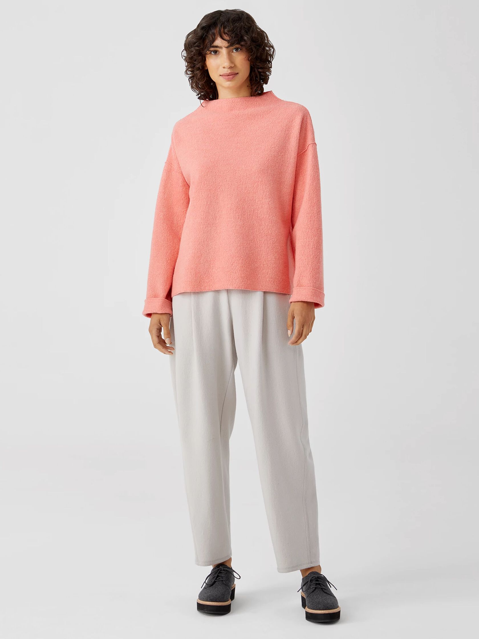 Lightweight Boiled Wool Box-Top in Responsible Wool | EILEEN FISHER