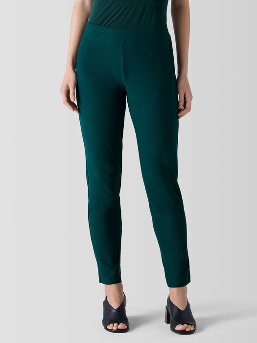 Washable Stretch Crepe Slim Pant