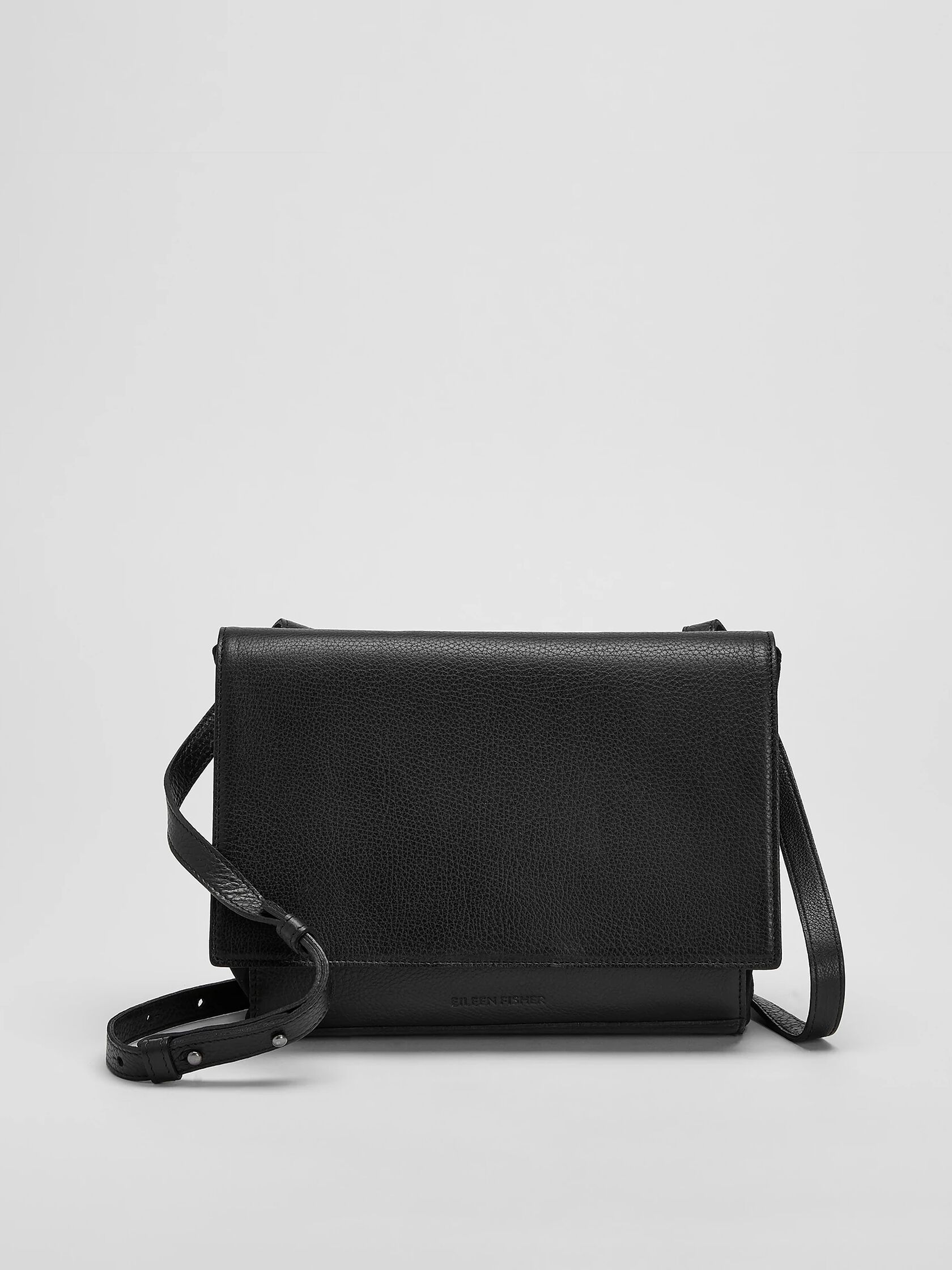 Grainy Italian Leather Small Crossbody Bag