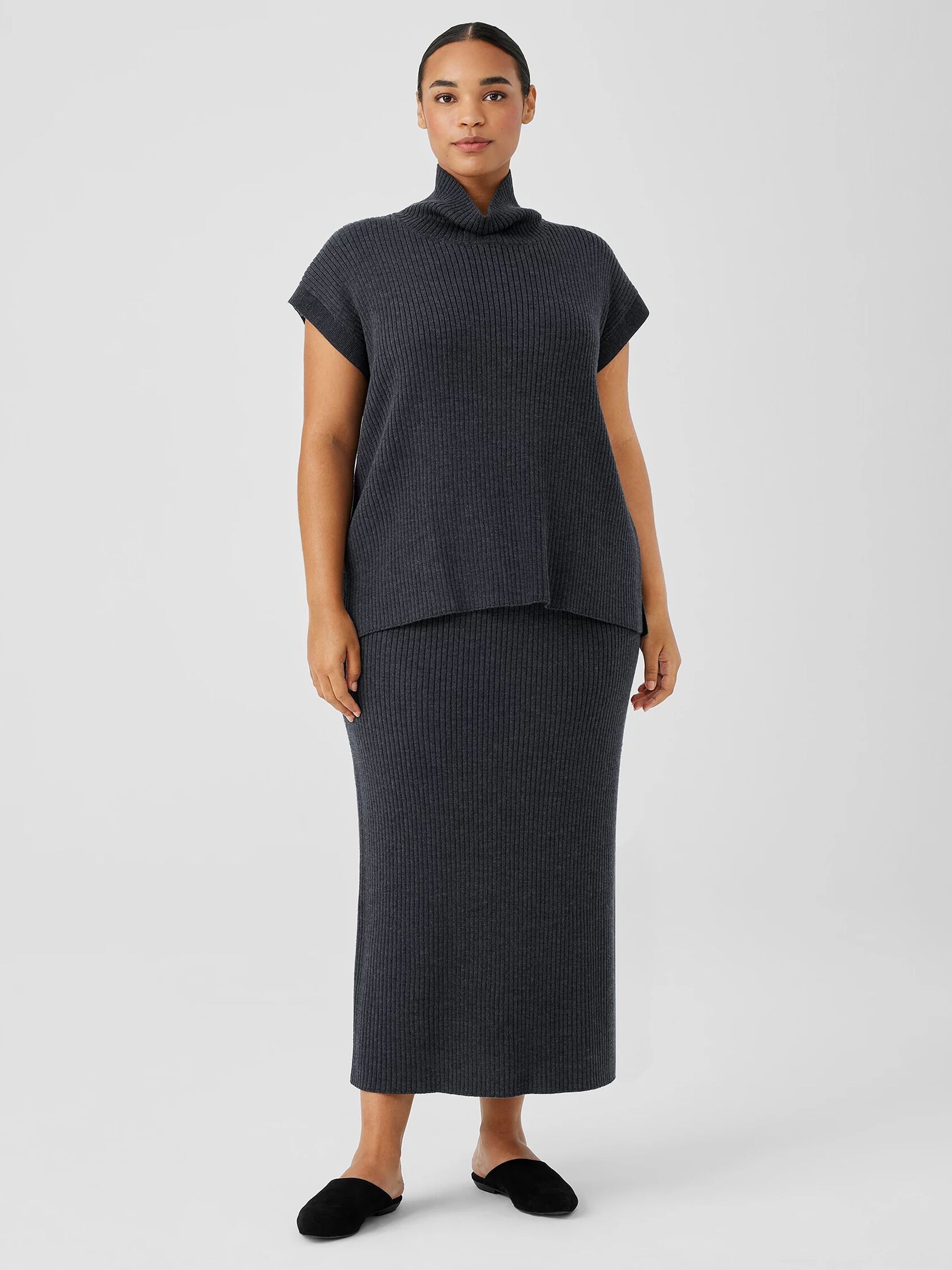 Merino Turtleneck Top in Regenerative Wool