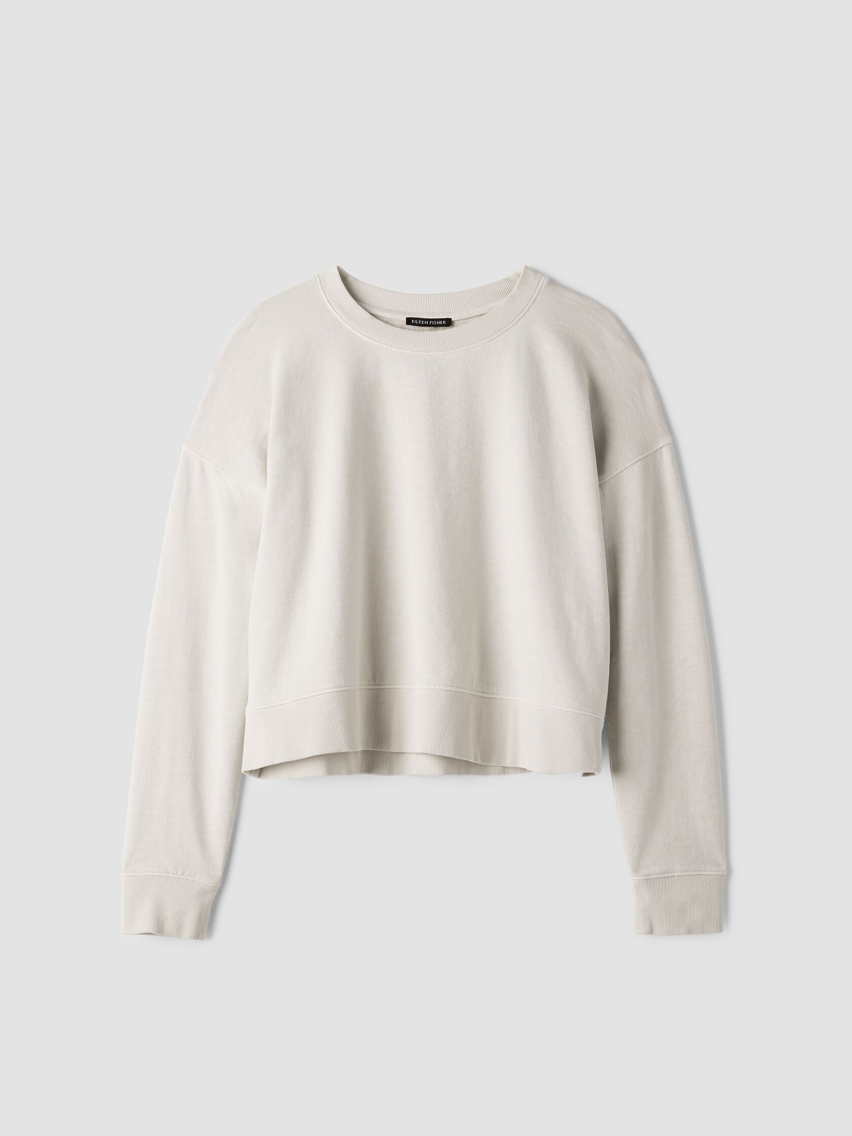 Garment-Dyed Organic Cotton Terry Cropped Box-Top