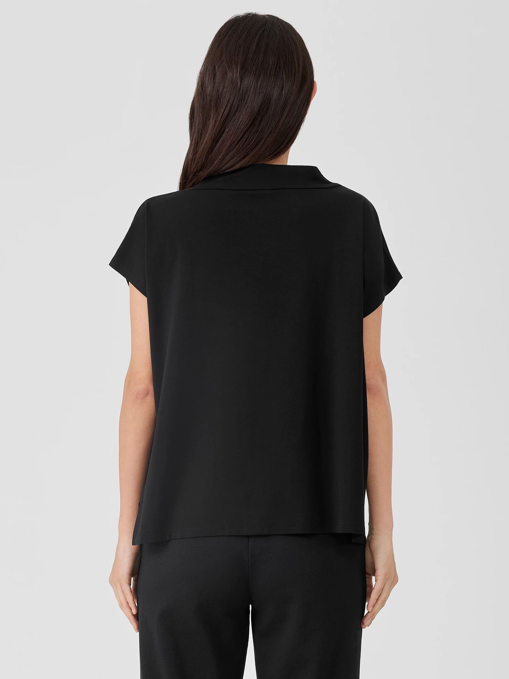 Fine Jersey Funnel Neck Top