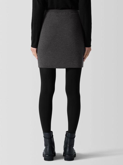 Merino Mini Skirt in Regenerative Wool
