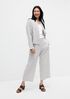 Organic Cotton Doubleweave Wide-Leg Pant